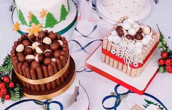 Торт різдвяний швидкий «Шоколад і солодощі»