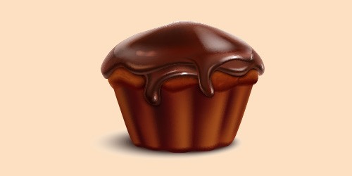 шоколадний кекс з шоколадною глазур'ю