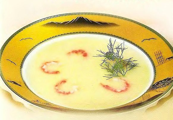 Суп сирний з шафраном
